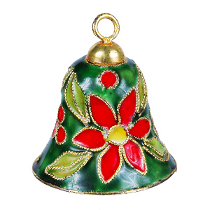 Glocke XS, Weihnachtsglocken, Weihnachtsdeko, Cloisonne Emaille, 5409